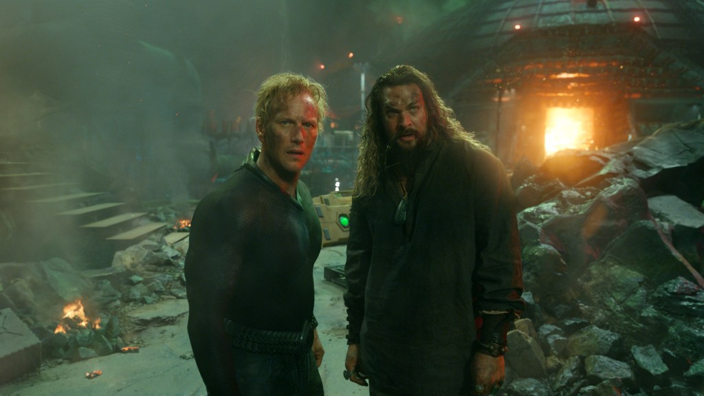 Film Name: AQUAMAN AND THE LOST KINGDOM

 Copyright: © 2023 Warner Bros. Ent. All Rights Reserved.  TM & © DC

 Photo Credit: Courtesy Warner Bros Pictures/ ™ & © DC Comics

 Caption: (L-r) PATRICK WILSON as Orm and JASON MOMOA as Aquaman in Warner Bros. Pictures’ action adventure “Aquaman and the Lost Kingdom,” a Warner Bros. Pictures release.