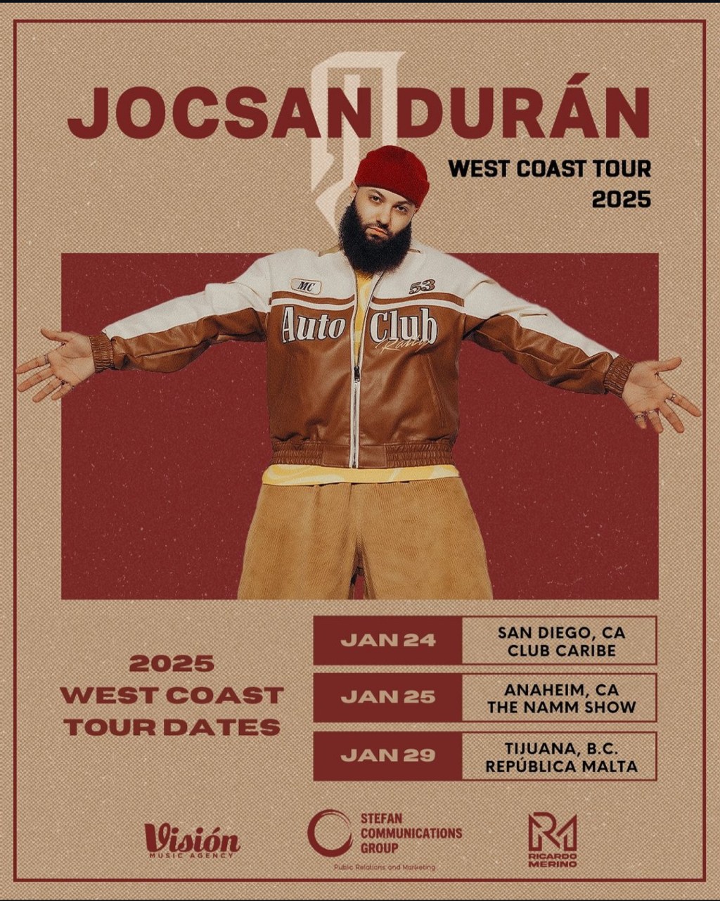 Jocsan Durán anuncia su West Coast Tour&nbsp;2025